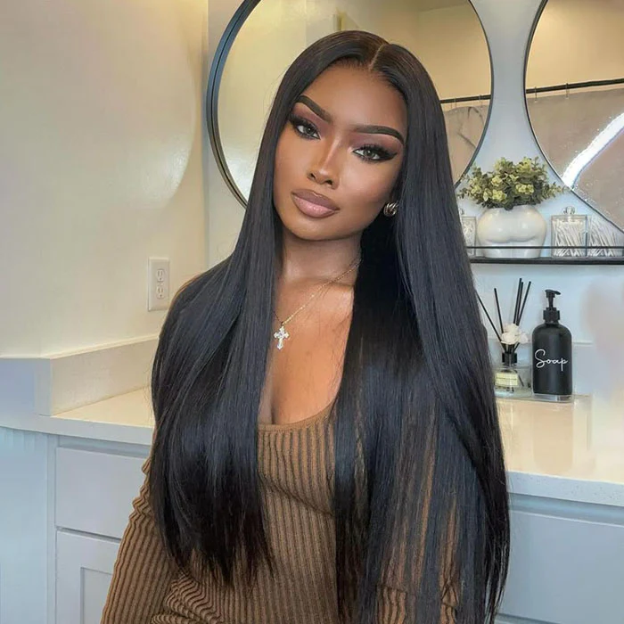 [BOGO] 13x4 HD Lace Front Wig Pre Plucked Natural Hairline Straight Human Hair Wigs for Women Special Offer - Image 3