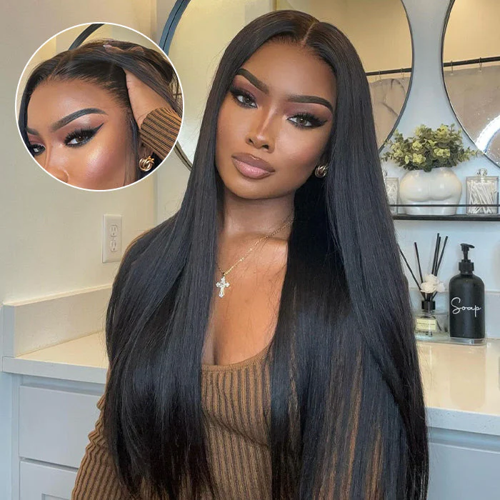 13x4 Pre-All HD Lace Front Wig Body Wave/Straight Secure Wear Go Glueless Human Hair Wigs - Image 3