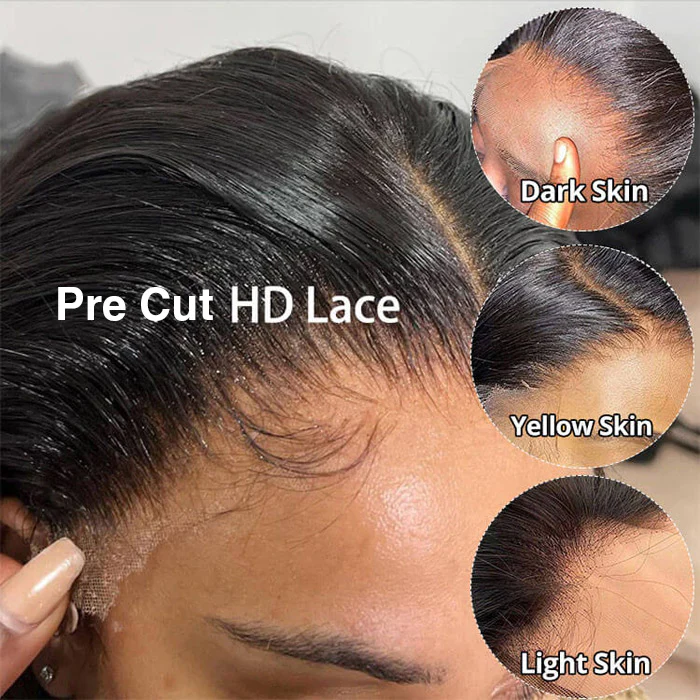 13x4 Pre-All HD Lace Front Wig Body Wave/Straight Secure Wear Go Glueless Human Hair Wigs - Image 5