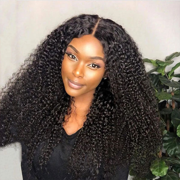 13x6 Lace Front Wig Curly Human Hair Wig HD Transparent Kinky Curly Lace Front Wig - Image 4
