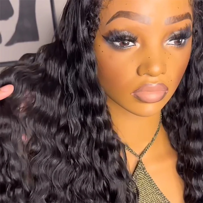 220% Density Loose Deep Wave 4B 4C Kinky Edges Wig Natural Hairline 8x5/13x6/360 Lace Frontal Glueless Wig - Image 4