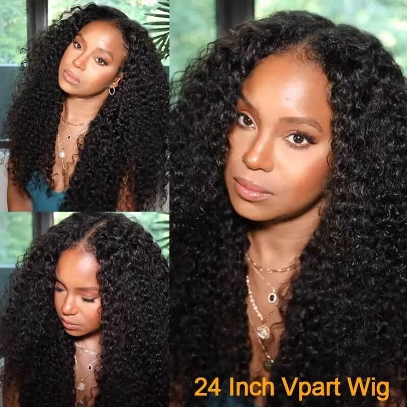 Subella Glueless V Part 0 Skill Needed Wig Beginner Friendly Natural Scalp Curly Human Hair - Image 5