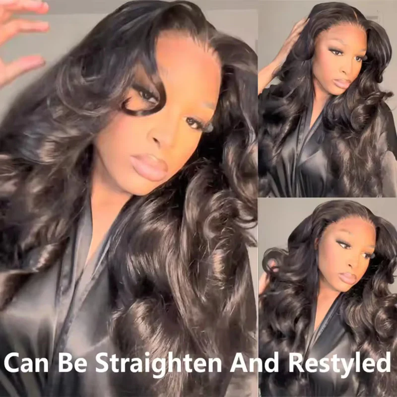 250% Density Loose Body Wave Curtain Bangs Wig Pre Bleached Glueless 13x6 Full Lace Front Human Hair Wigs - Image 8