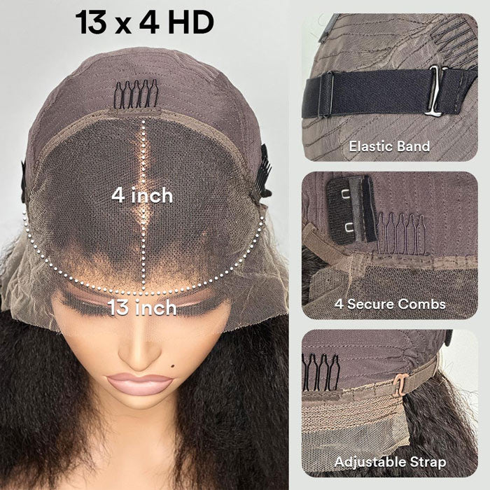 [BOGO] 220% Densiy Pre Plucked Bleached Knots Deep Wave 13x4 HD Lace Front Glueless Wig Special Offer - Image 6