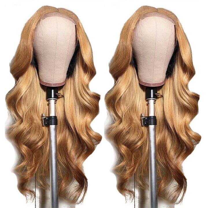 #27 Honey Blonde Body Wave Colored 13x4 HD Lace Frontal Wigs and 4x4 Lace Closure Wigs - Image 3