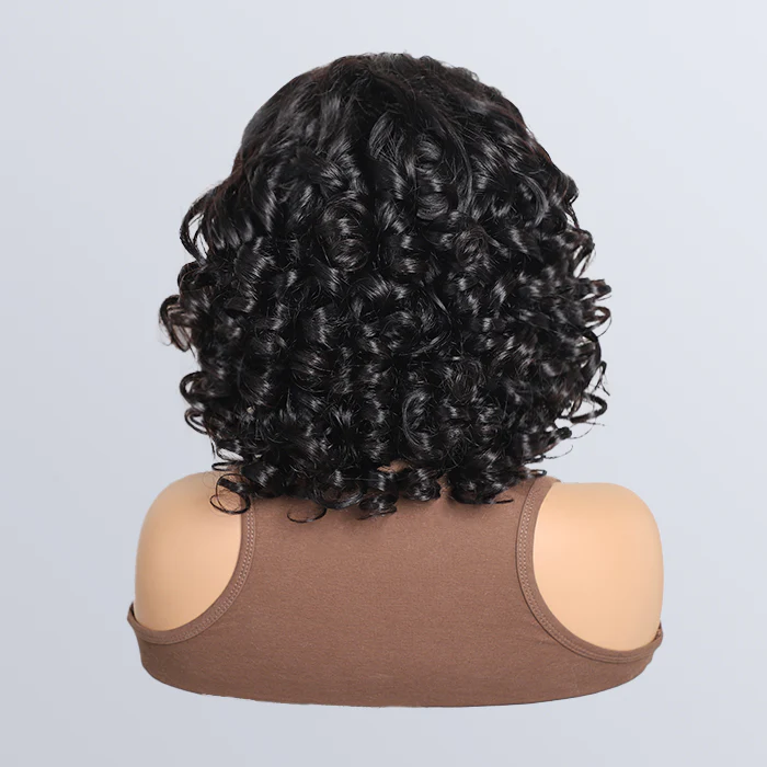 280% Density Loose Wave 4C Hairline Wig Pre Plucked Kinky Edges 13x4 13x6 HD Lace Front Human Hair Bob Wigs - Image 6