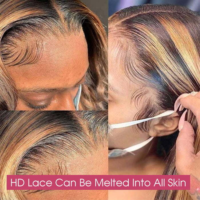 2Wigs $189 | Balayage Highlights Body Wave Wig + Curly HD Lace Human Hair Wigs Special Offer - Image 5