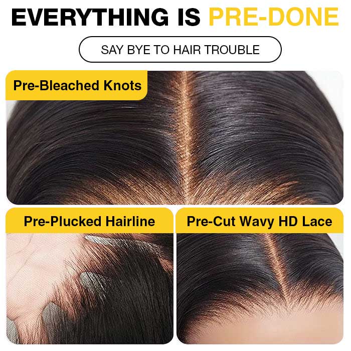 2Wigs $189 | 8x5 Deep Parting Glueless Body Wave & Water Wave Pre Cut HD Lace Wig Special Offer - Image 7