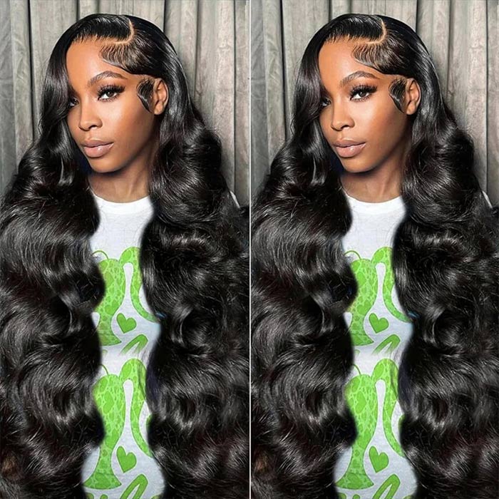 [2Wigs 220%] Left C Part Glueless Wig Wave Wave & Loose Body Wave 8x5 Big Parting HD Lace Wig Special Offer - Image 3