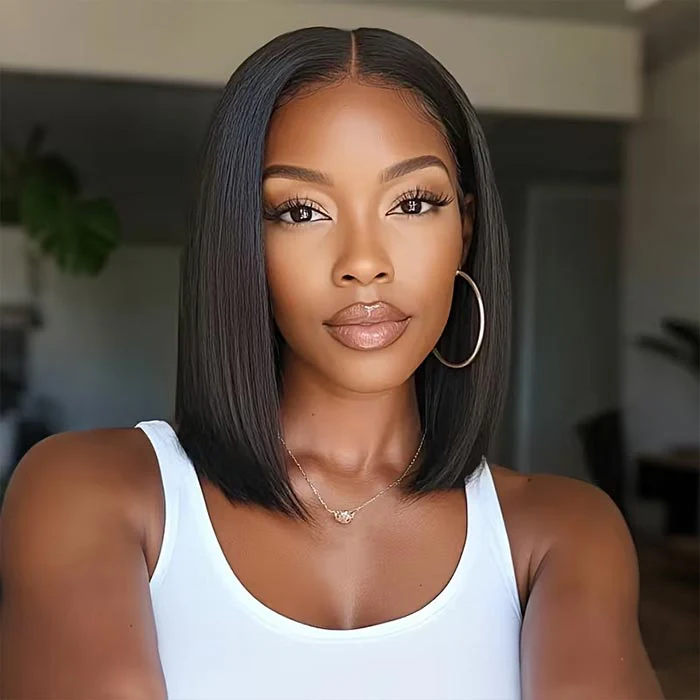3 Wigs $229 | 8x5 Pre Cut HD Lace Brown Blonde Highlights Wig & Glueless Curly Bob Wig & Straight 5x5 HD Lace Bob Wig Special Offer - Image 4