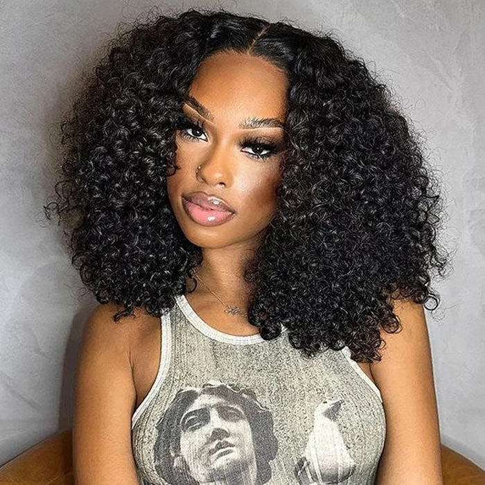3 Wigs $269 | Pull Go Drawstring 13x4 HD Lace Water Wave Wig & 8x5 Pre Cut Lace Short Bob Curly Wig & Straight Bob Wig Special Offer - Image 2