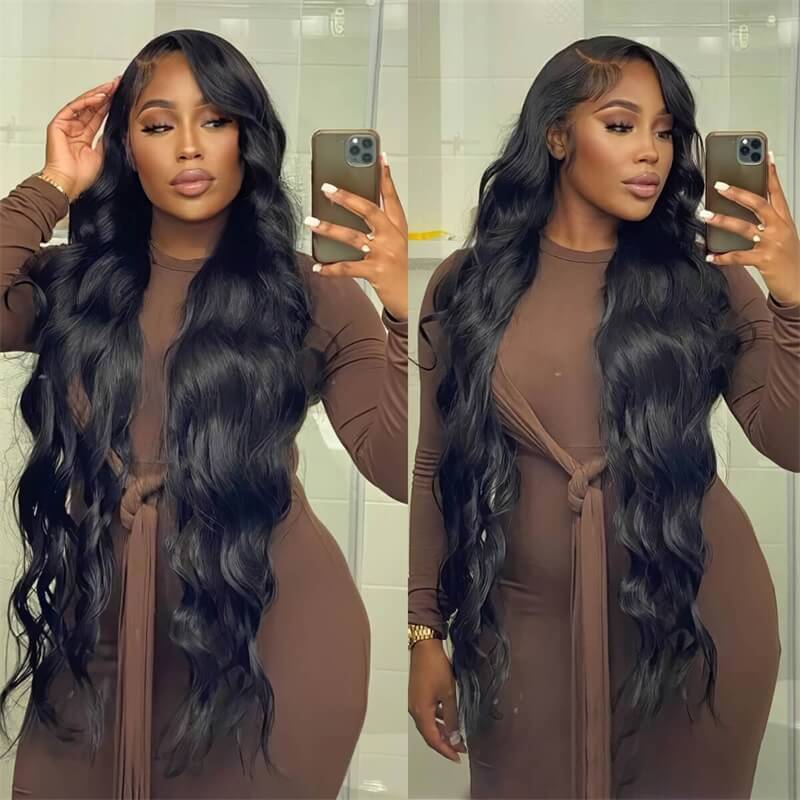 30inch Long 13x4 HD Lace Frontal Wigs Pre-plucked Natural Hairline Breathable Glueless Human Hair Wig - Image 6