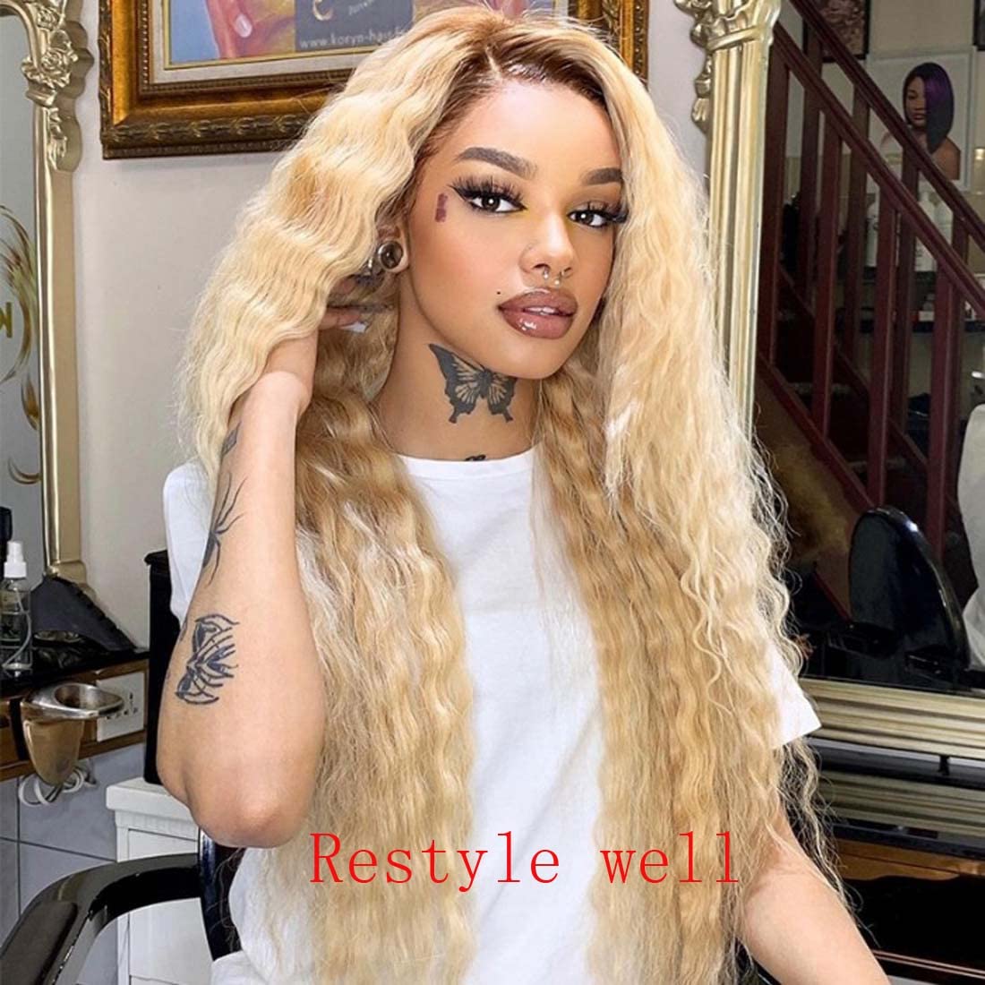 New In Ash Blonde Ombre Wigs Body Wave/Straight 13x4 HD Lace Front Human Hair Wigs 180% Density - Image 7