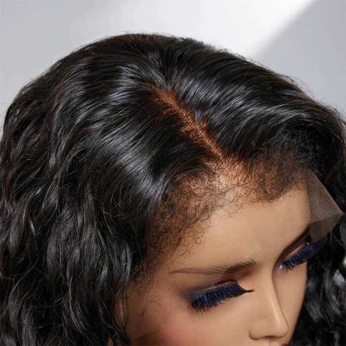 4C Edges | Water Wave Kinky Edges Free Parting 13x4 Undetectable Lace Front Wig - Image 6