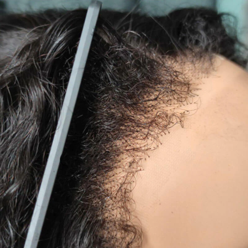 4C Edges | Water Wave Kinky Edges Free Parting 13x4 Undetectable Lace Front Wig - Image 7