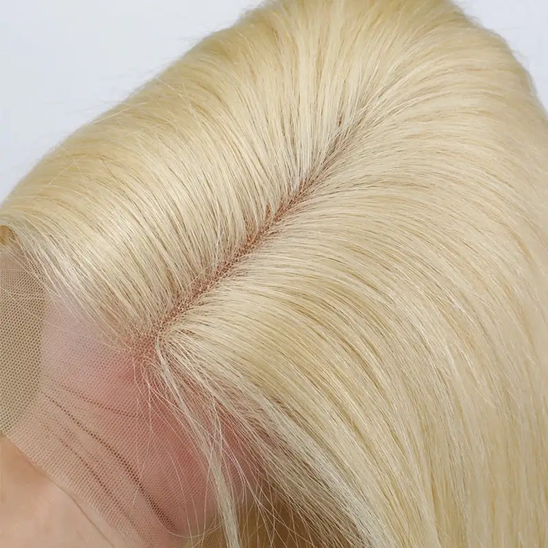 613 Blonde Wig Body Wave Wig 4x4 Lace Closure Wig HD Transparent Lace Wig - Image 5
