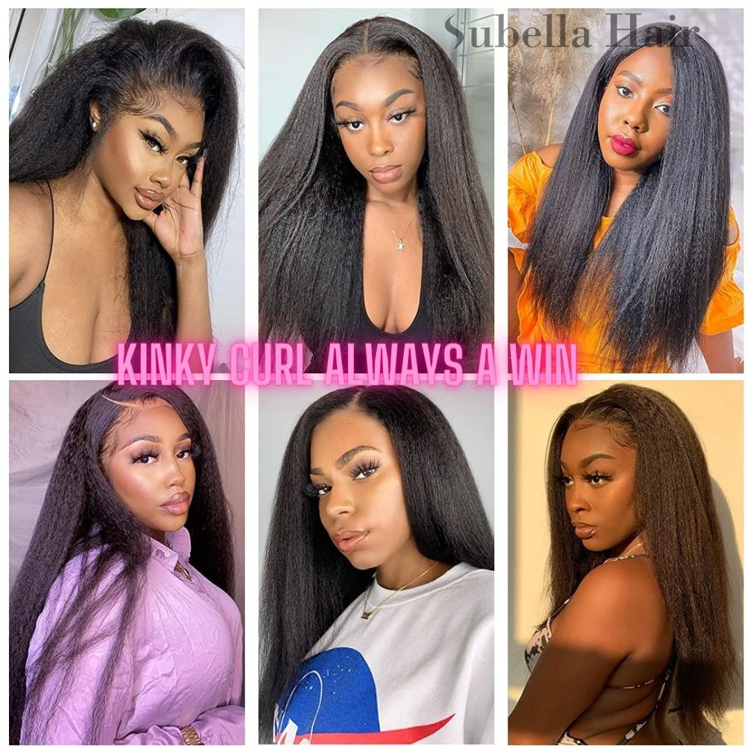 7X5 Pre Cut HD Lace Closure Wigs Glueless Kinky Straight Human Hair Wigs With Deep Part - Image 5