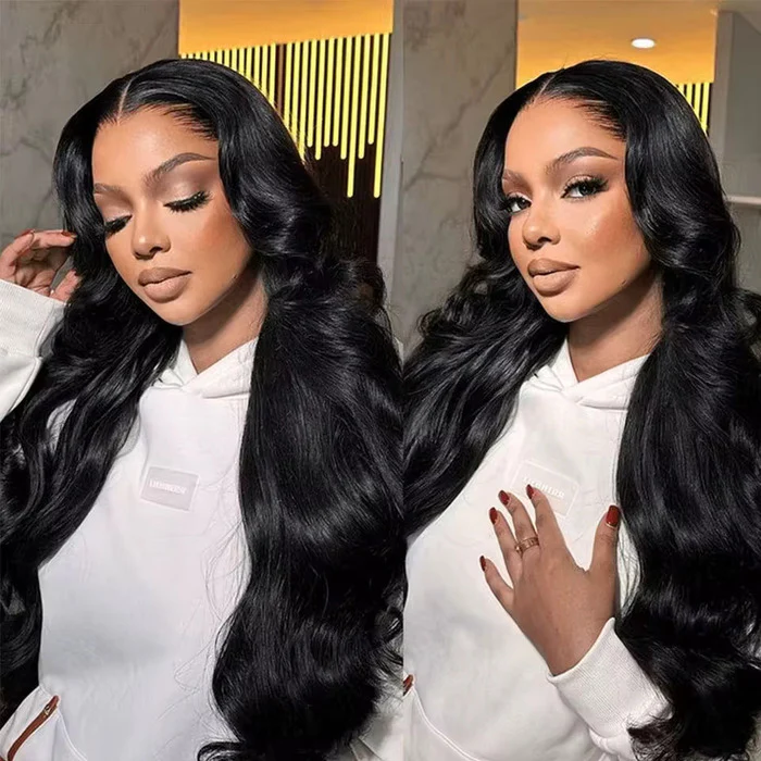 Exclusive Flash | Body Wave Pre Cut HD Lace Wig 8x5 Ready To Go Wig Natural Color Special Offer - Image 4