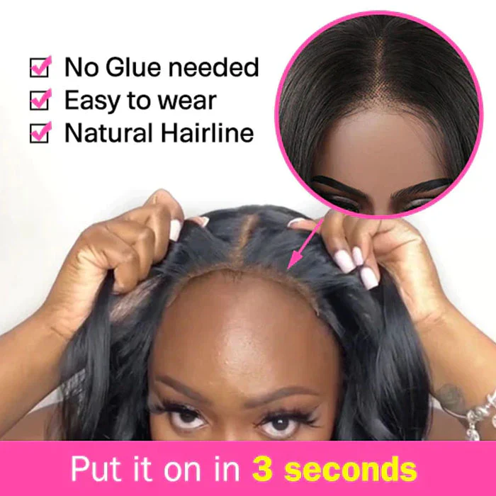 Put On And Go Glueless Lace Closure Wig Pre Cut HD Lace with Natural Hairline Beginner Friendly - Image 5