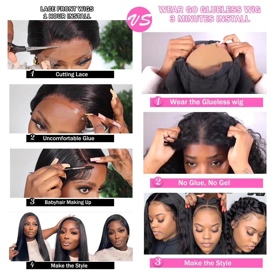 Put On And Go Glueless Lace Closure Wig Pre Cut HD Lace with Natural Hairline Beginner Friendly - Image 6