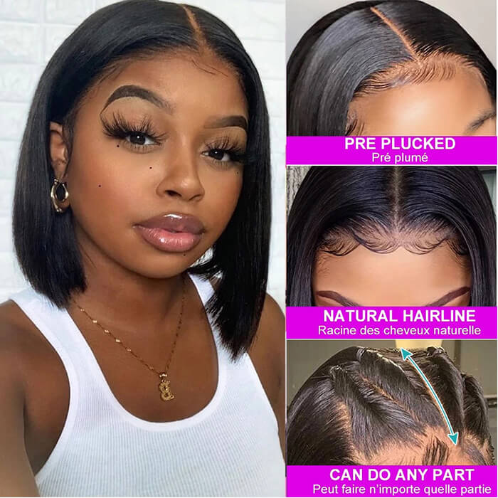 Buy One Get One Free 24inch Loose Wave Wig + 12A Grade Straight Bob wig Special Offer - Image 3