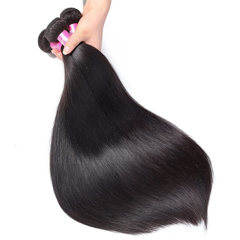 4 Bundles Unprocessed 8A Remy Virgin Hair Straight 4 Bundles 100% Human Hair Natural Hair Bundles - Image 3