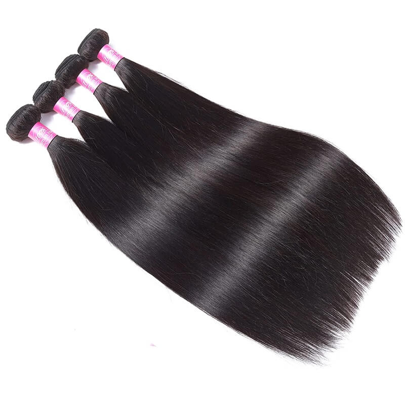 4 Bundles Unprocessed 8A Remy Virgin Hair Straight 4 Bundles 100% Human Hair Natural Hair Bundles - Image 4