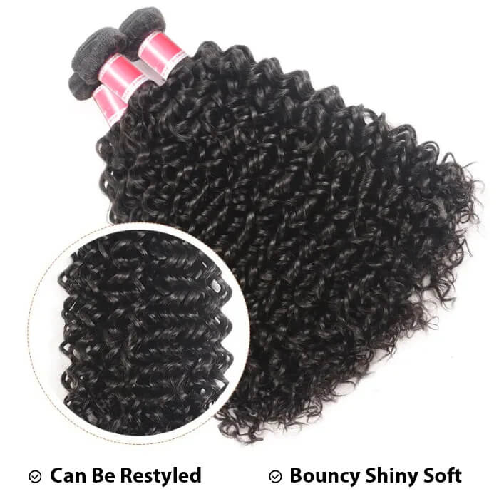 Deep Curly Virgin Hair Weave Unprocessed Deep Curly Human Hair 3 Bundles - Image 3