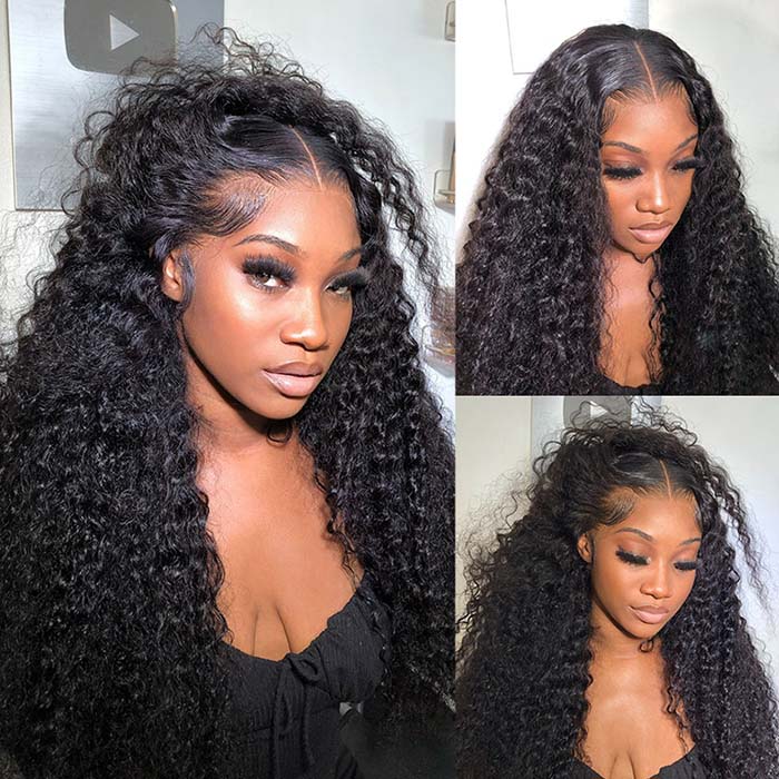 [BOGO] Curly Human Hair Lace Front Wig Skinlike 13x4 HD Lace Wig Pre Plucked Natural Hairline Special Offer - Image 3