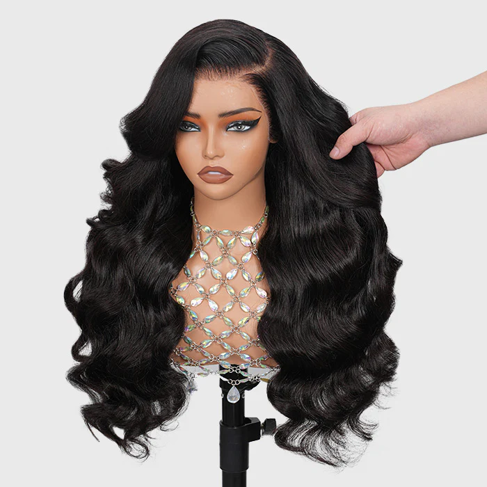 Deep Side Part Human Hair Lace Wig Body Wave HD Lace Front Wigs With Adjustable Strap - Image 6