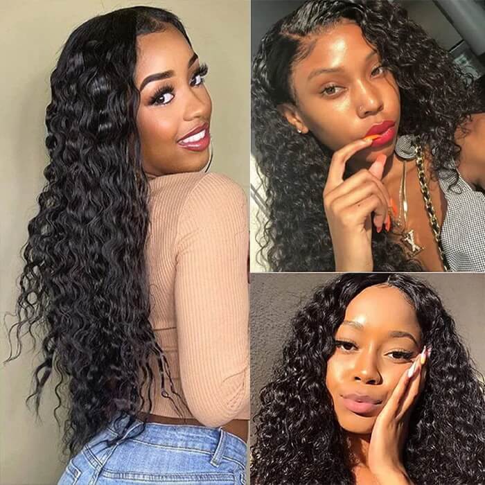 Deep Wave 5x5 HD Lace Human Hair Wigs Pre Plucked 150%/180%/220% Density Lace Closure Wig - Image 3