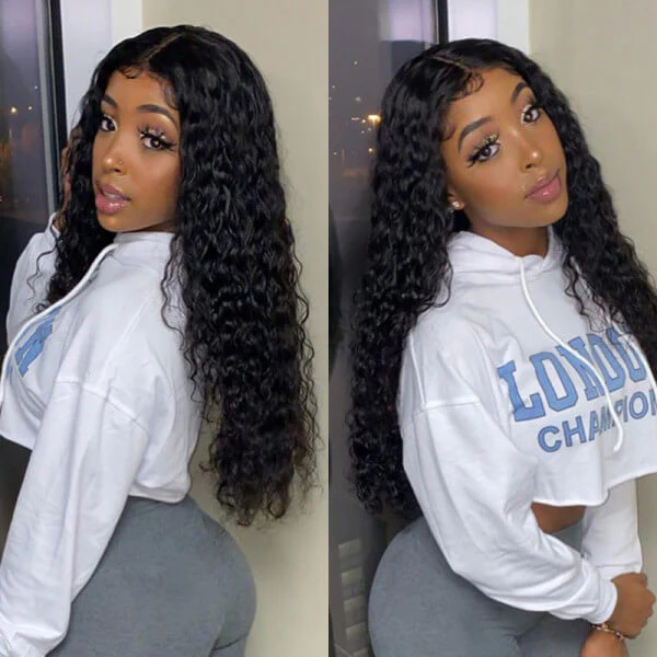 Deep Wave 5x5 HD Lace Human Hair Wigs Pre Plucked 150%/180%/220% Density Lace Closure Wig - Image 4