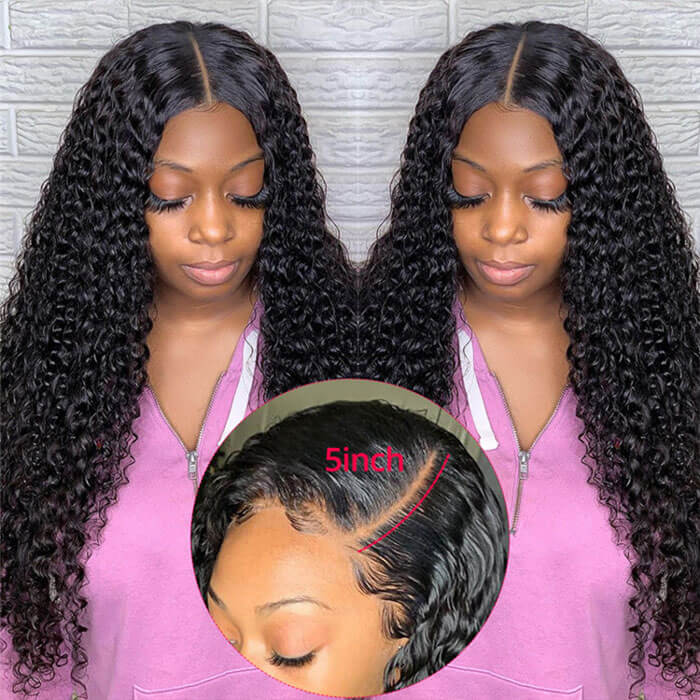 Deep Wave 5x5 HD Lace Human Hair Wigs Pre Plucked 150%/180%/220% Density Lace Closure Wig - Image 5