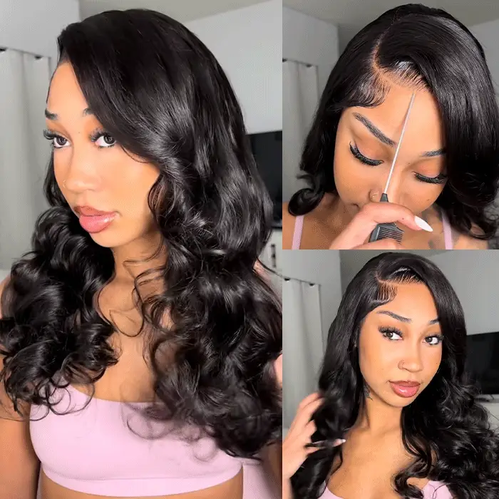 Glueless Ocean Wave Human Hair HD Lace Wig Bleached Knots Middle/Side Part 8x5 Pre Cut Lace Ready To Go Wig Special Offer - Image 6