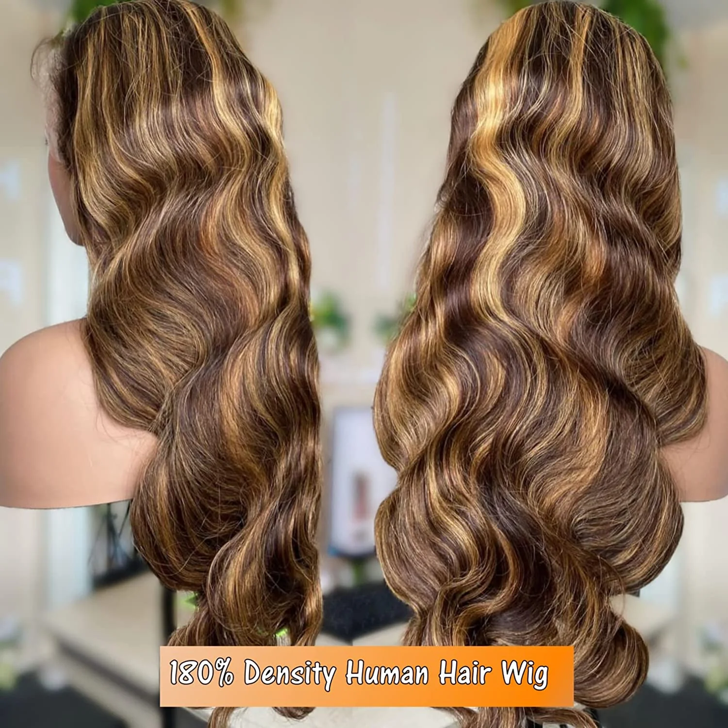 Ombre Highlight Wigs 13x4 Lace Front Wigs Human Hair Body Wave Wigs #4/27 Glueless Wigs - Image 3