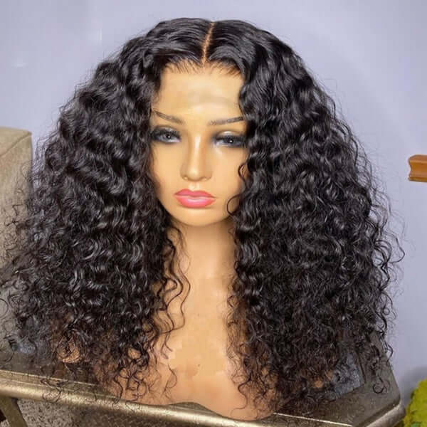 HD Transparent Lace Closure Wigs Pre Plucked Water Wave 5*5 Closure Wigs with Natural Hairline - Image 4