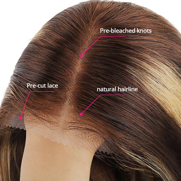 Highlight Wigs #4/27 Straight/Body Wave Upgrade 8x5 Pre Cut HD Lace Put On And Go Glueless Human Hair Wigs - Image 8