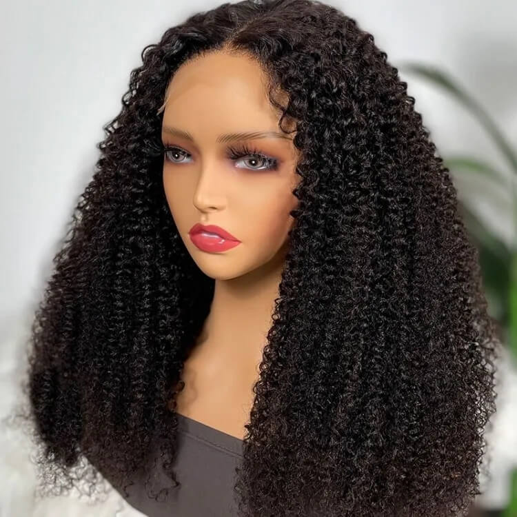 Kinky Curly HD Transparent Lace Wigs 13*4 Frontal Wigs Human Hair Wigs - Image 3