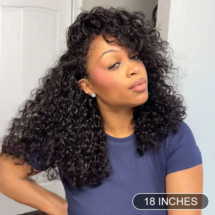 Kinky Edges 4C Hairline Deep Curly Glueless Wig Snug Fit 220% Density 8x5/360 Lace Frontal Wig - Image 2
