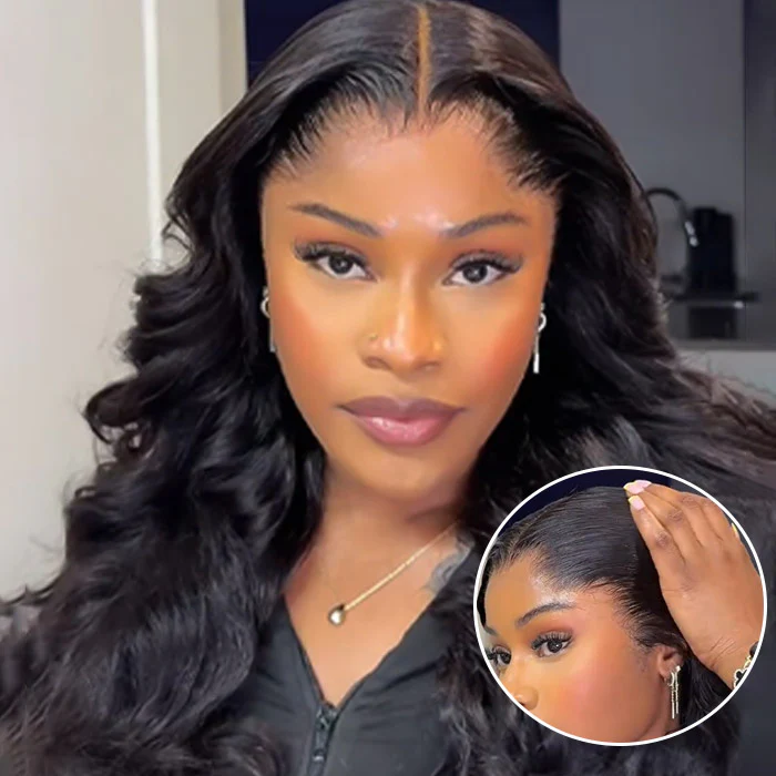 Lagos Hairline Body Wave Glueless Human Hair Wigs Widows Peak 13x4/13x6 HD Lace Front Wig - Image 3