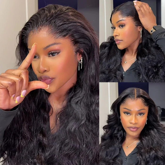 Lagos Hairline Body Wave Glueless Human Hair Wigs Widows Peak 13x4/13x6 HD Lace Front Wig - Image 6