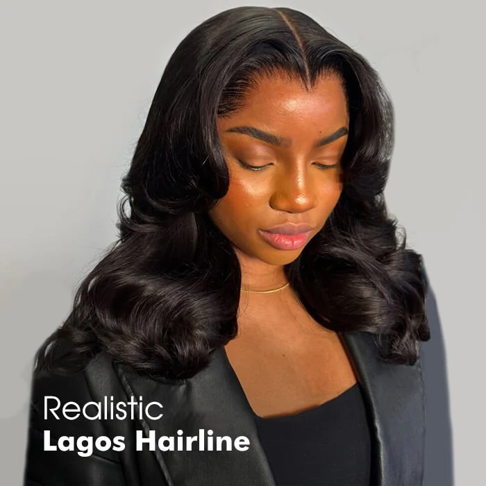 Lagos Hairline Body Wave Glueless Human Hair Wigs Widows Peak 13x4/13x6 HD Lace Front Wig - Image 7