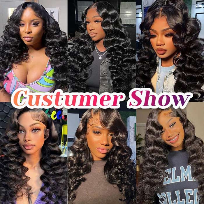 Loose Wave Human Hair 3 Bundles With 4x4 Lace Closure Human Hair Weft - Image 8