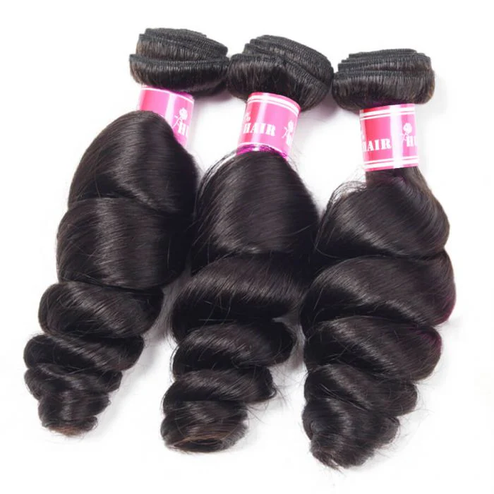 Loose Wave Virgin Human Hair 3 Bundles 100% Unprocessed Virgin Human Hair Extension - Image 3