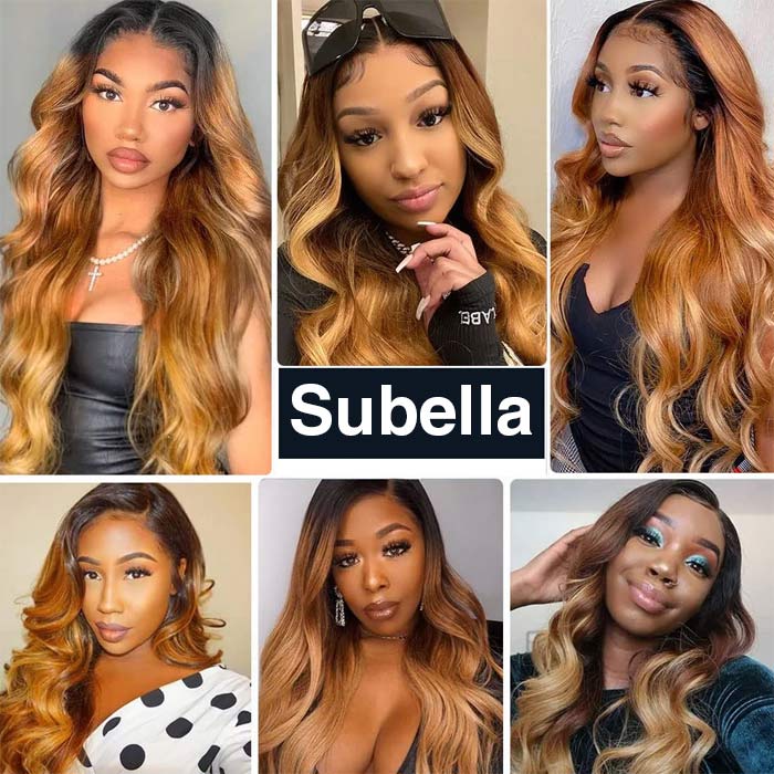 Ombre 1B/4/27 Three Tone Brazilian Body Wave Human Hair 3 Bundles - Image 6