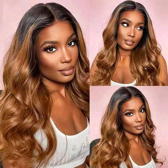Ombre 1B30 Body Wave Human Hair 3 Bundles With 4x4 Lace Closure - Image 6