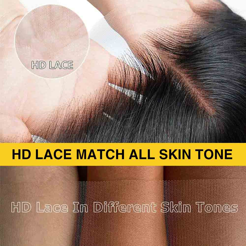 P4/27 Balayage Highlight Water Wave Human Hair HD Lace Wig Pre Bleached Highlight Brown Blonde Wig - Image 7