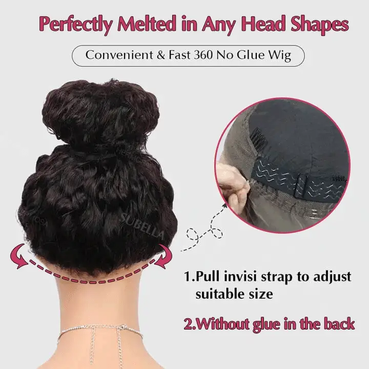 Clearance Sale | 220% Density Bleached Knots Water Wave Invisi-string Snug Fit 360 Lace Front Wig Special Offer - Image 7