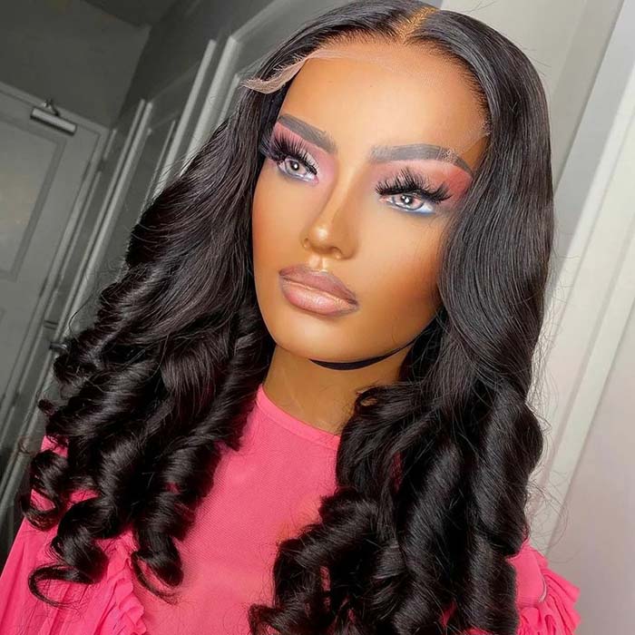 Romance Curl 3D Body Wave Skinlike Pre Cut HD Lace Front Wig Pre Bleached Knots Glueless Wig - Image 2