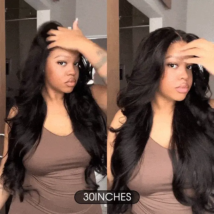 Ship In 24 Hours Face-Framing Curtain Bangs Body Wave Glueless HD Lace Wig - Image 3